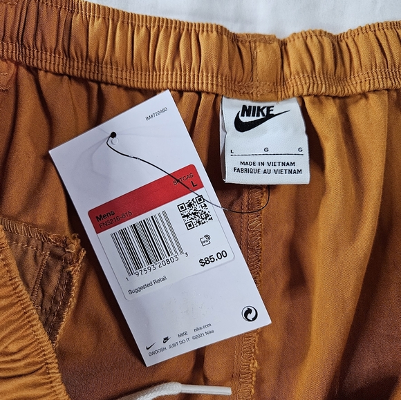 Nike Life Camp Shorts Monarch Orange FN3216 815 Men's Size Large - Picture 3 of 7